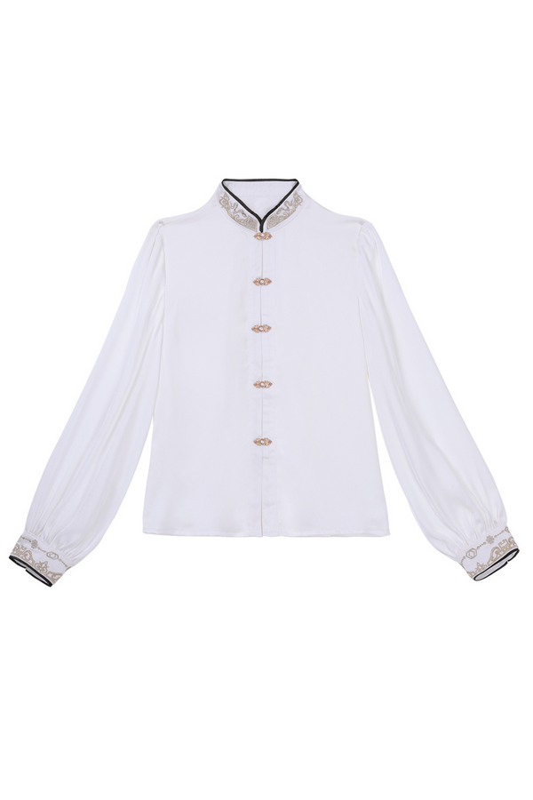 Dark china shirt + cape + skirt