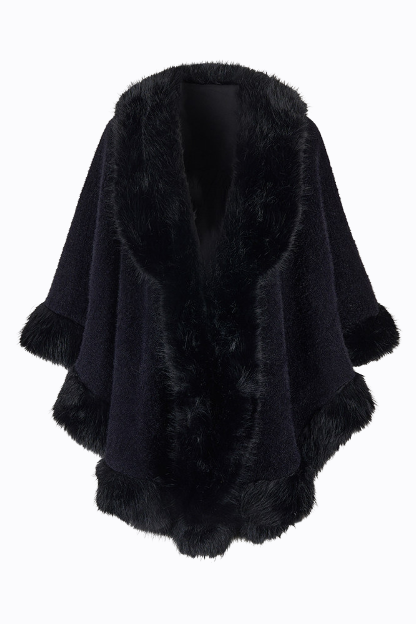 Elegant Black Fur Cape