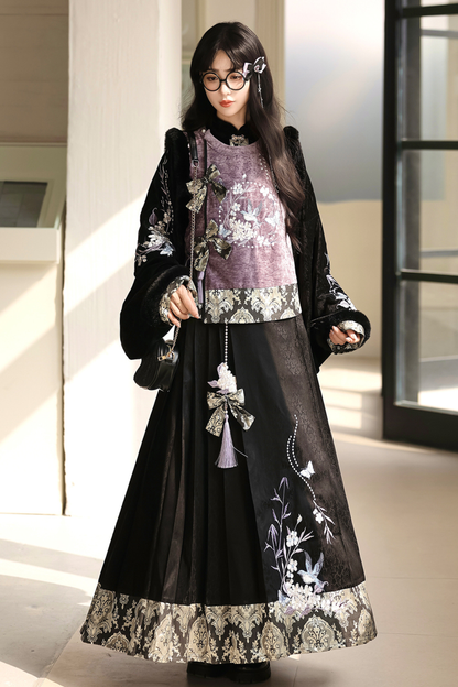 Dark Knight China Top + Vest + Skirt