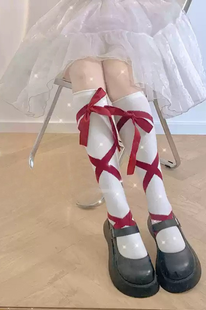 Strap-on Girl Ribbon Socks