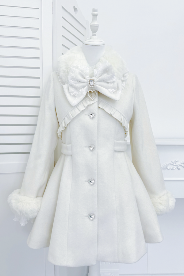 リボンウエストマークフレアコート