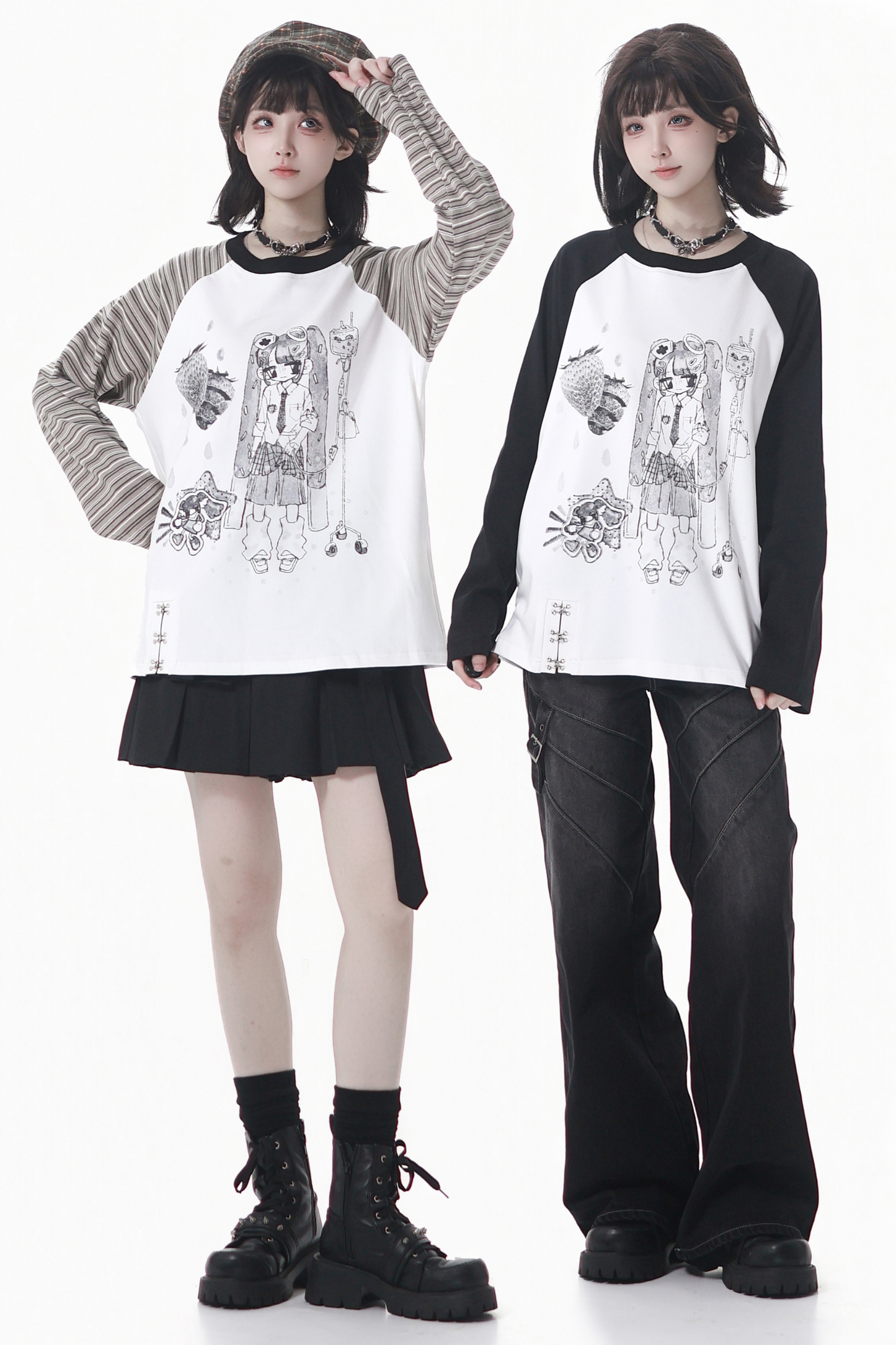 Patchwork Raglan Sleeve Top