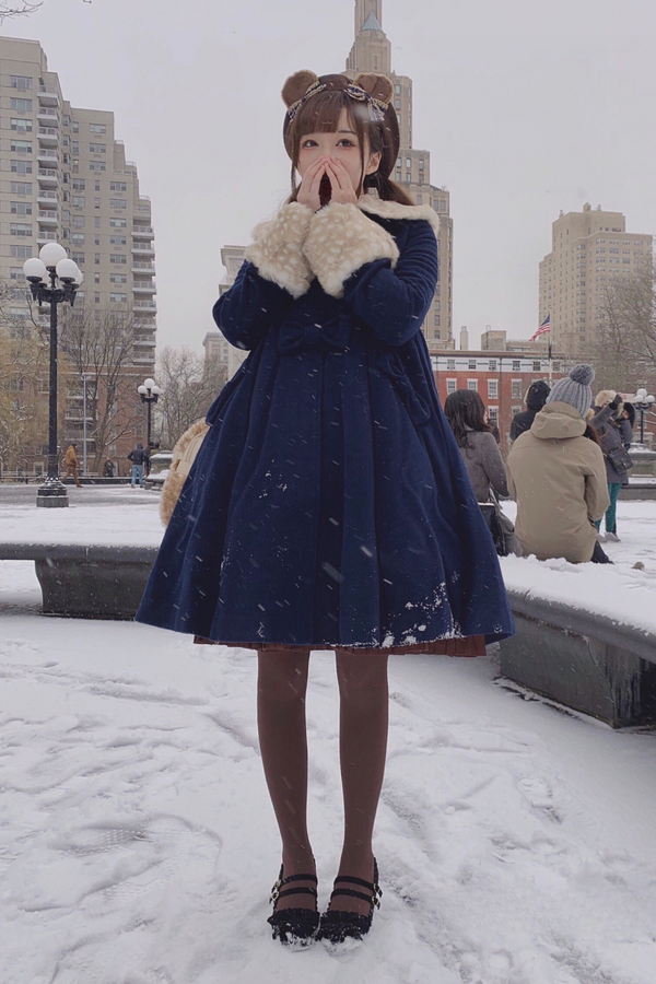 リボンフレアガーリーロリータコート