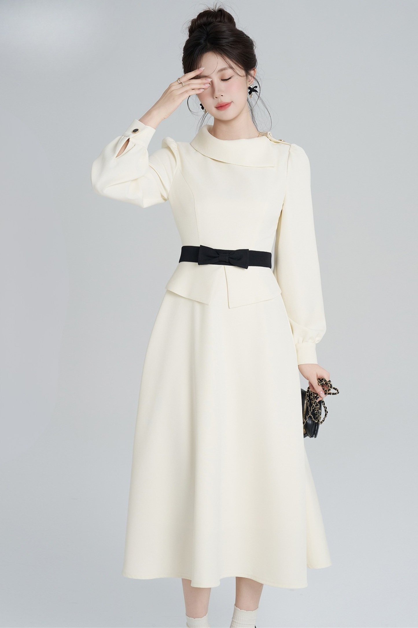 エレガントアプリコットウインタードレス