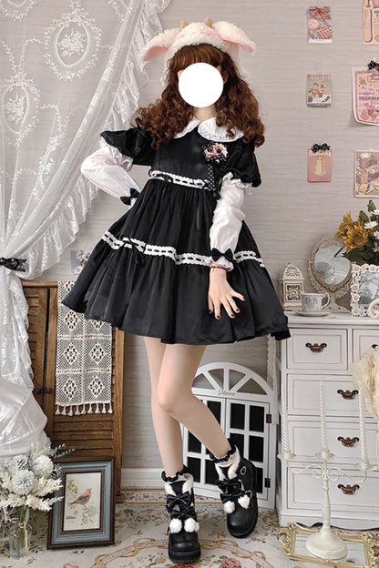 リボンプラットフォームソールブーツ