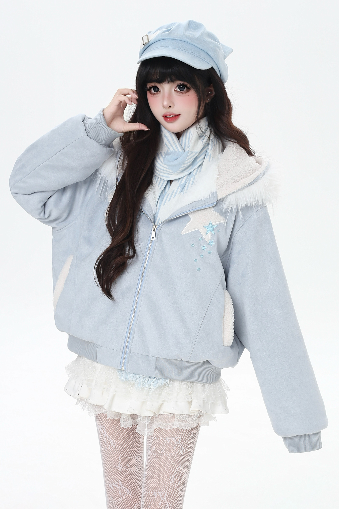 アイススターファーフードジャケット