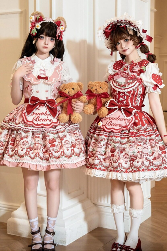 Lolita Striped Strawberry Dress