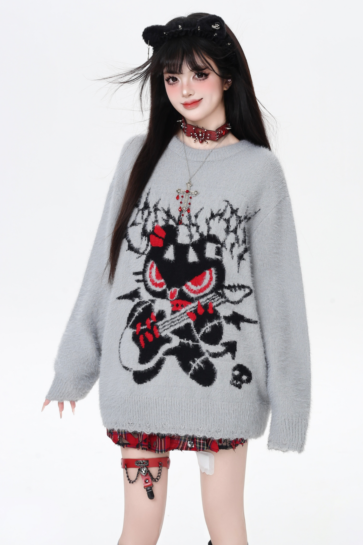 ロックベアルーズクルーネックトップス