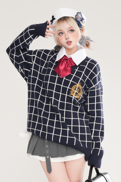 Campus Comic Check Tops