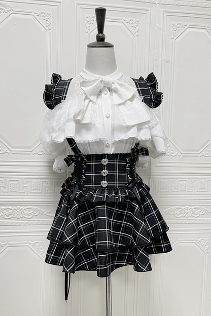 Misty Island Plaid Mini Skirt