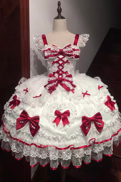 Sweetheart Lolita Dress + Ribbon + Veil