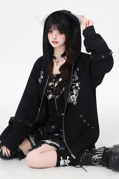 Cat Ear Hood Loose Hoodie
