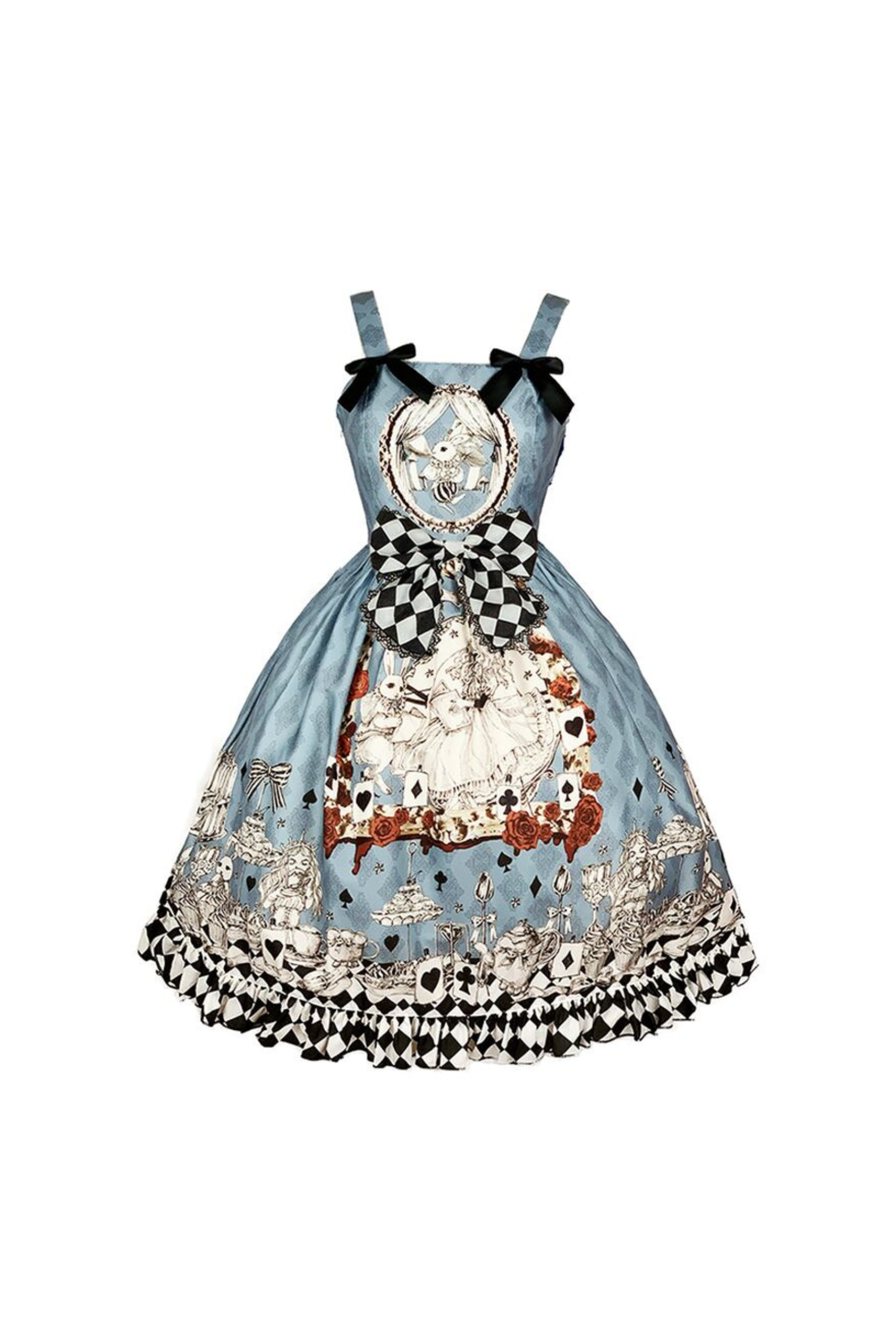 Alice Gothic Retro Blue Suspender Dress Belchic Alice Gothic Retro Blue Suspender Dress Belchic