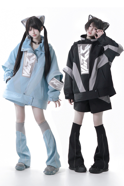 Cyber Loose Jacket + Pants + Leg Warmers + Cat Ear Headband