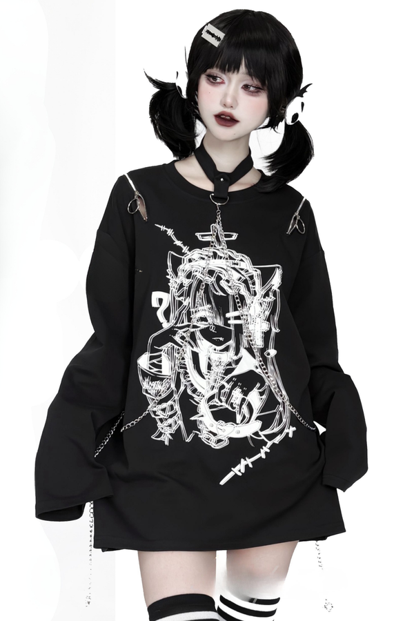 Melancholy Sculpture Off-Shoulder Top