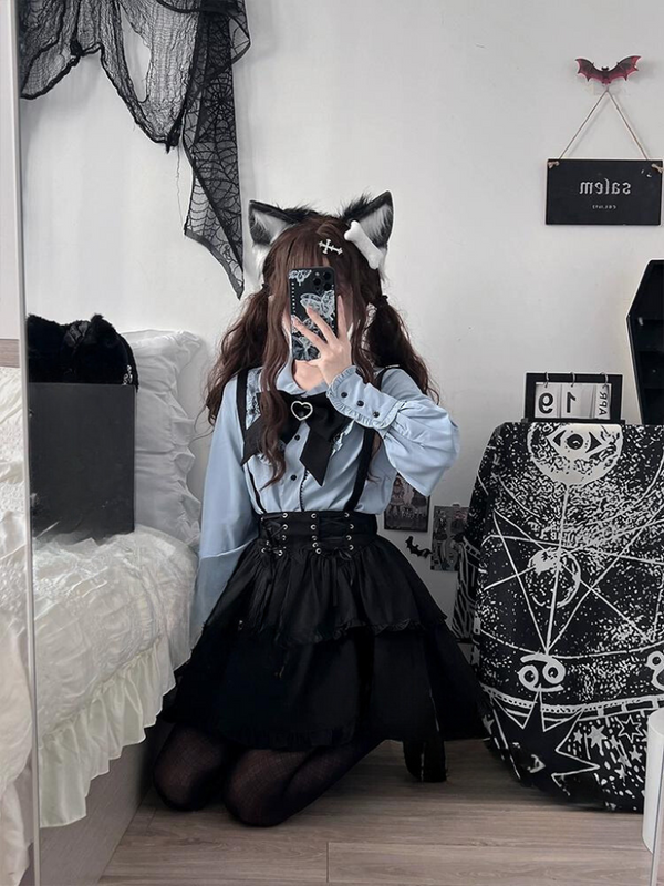 Mine Blouse + Suspender Skirt Set