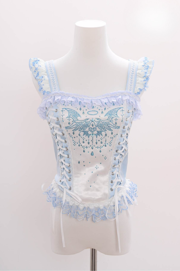 Metallic Angel Rhinestone Top