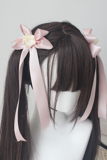 スイートシルクサテンバレヘッドバンド+ヘアクリップ+カチューシャ+リボン+チョーカー