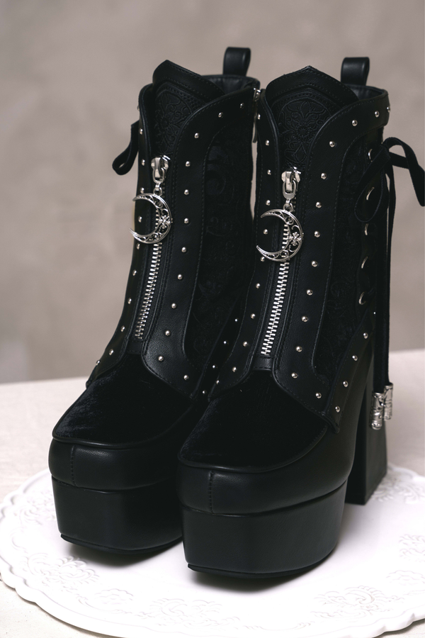 【3月18日予約締切】ゴシックドールリボンショートブーツ