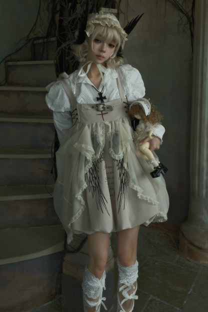 ゴシックバルーンサスペンダードレス