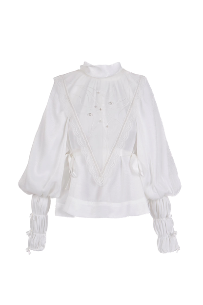 Spider Web French Blouse