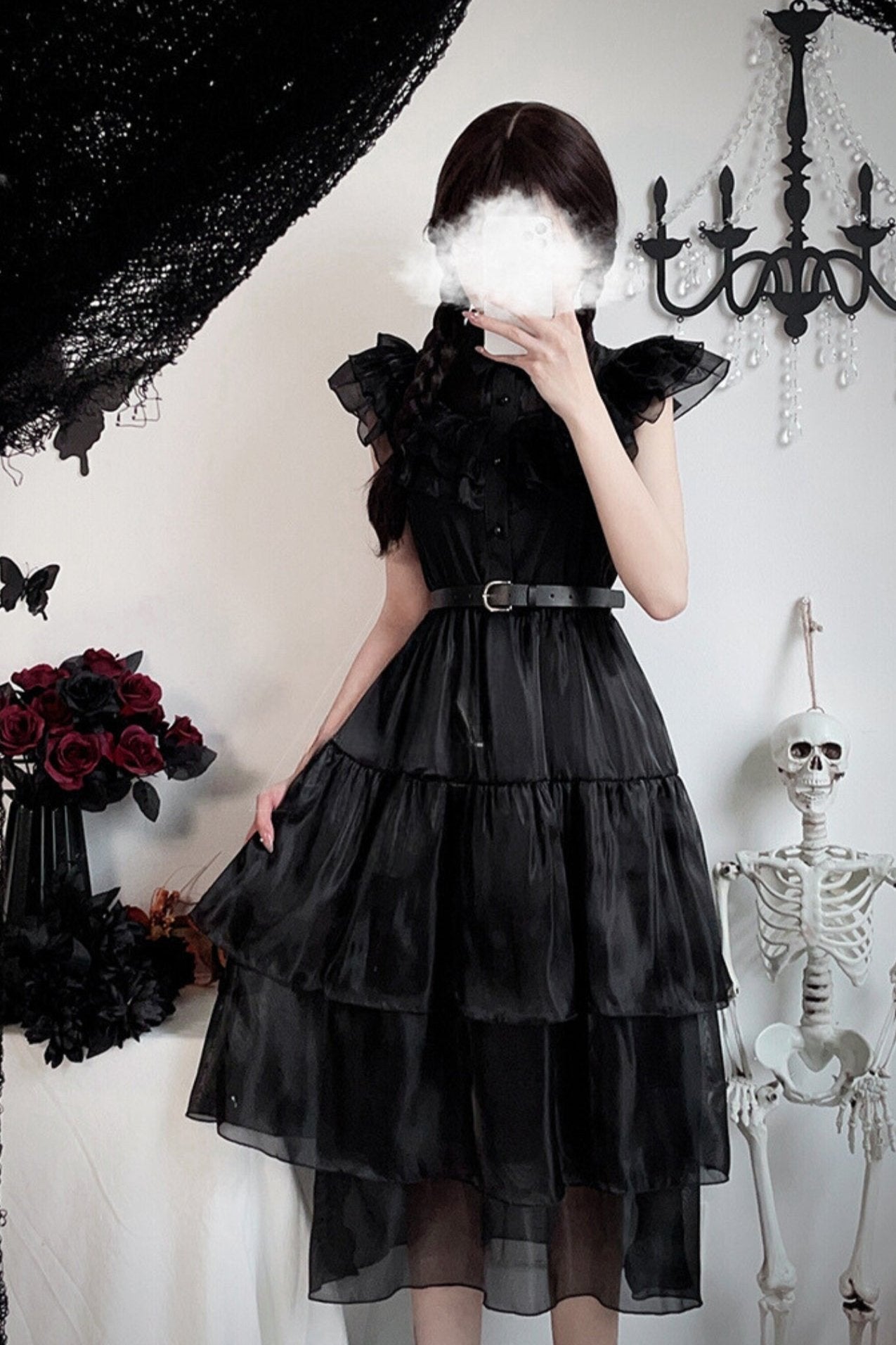 Gothic Addams Family Cosplay Dress