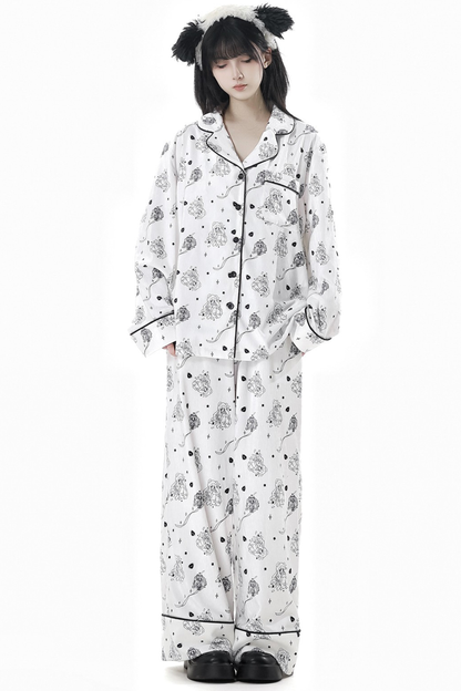 Chic Girl Stick Home Tops + Pants