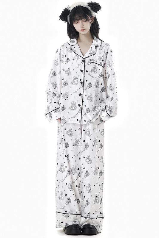 Chic Girl Stick Home Tops + Pants