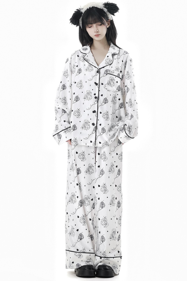 Chic Girl Stick Home Tops + Pants