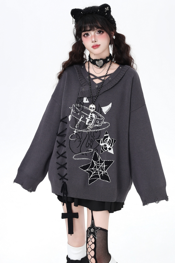 Gothic Subculture Cross Strap Top