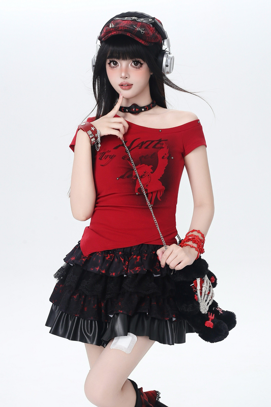 Rockin' Unicorn Off-Shoulder Top