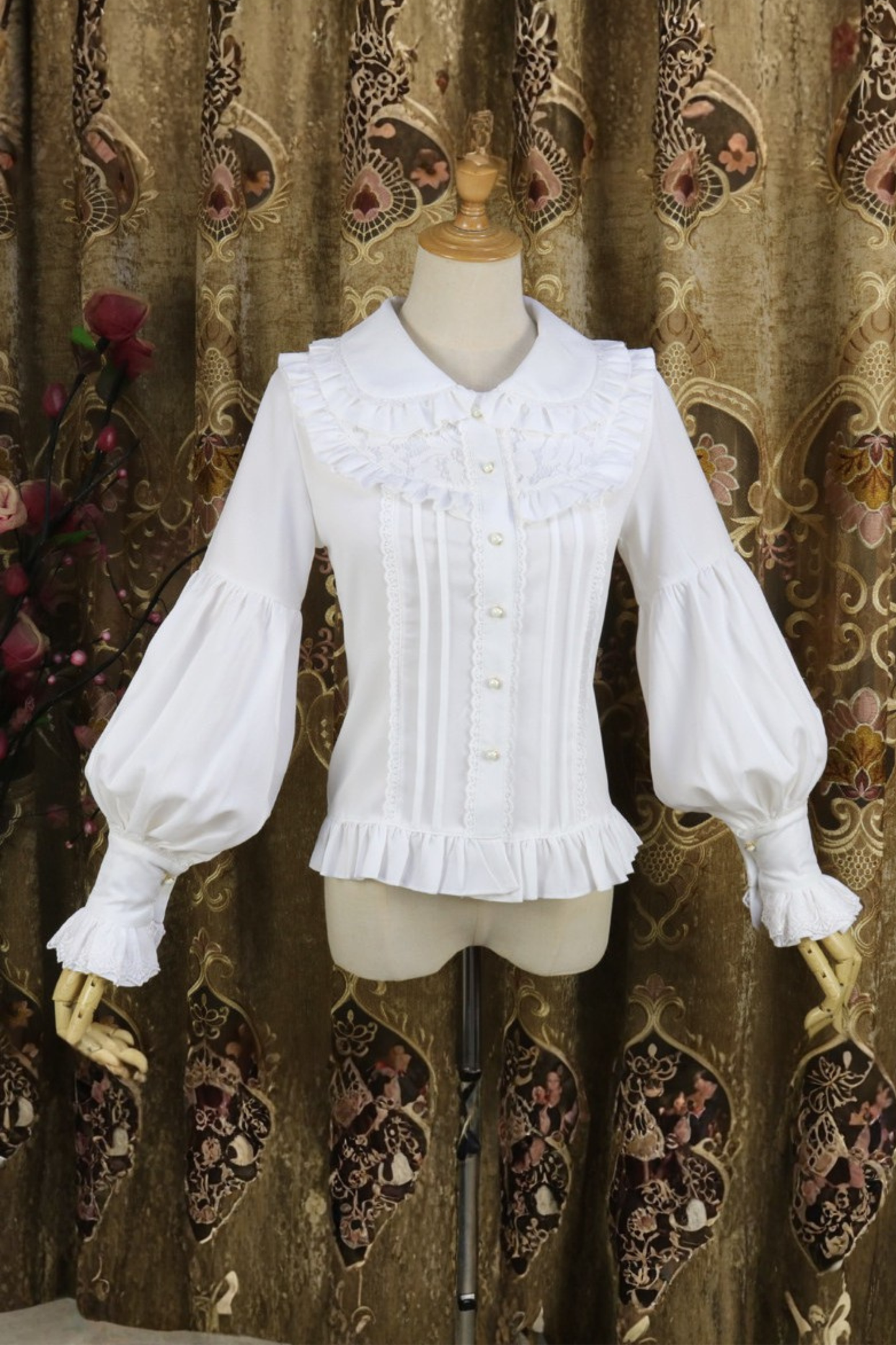 Chiffon Retro Doll Collar Blouse