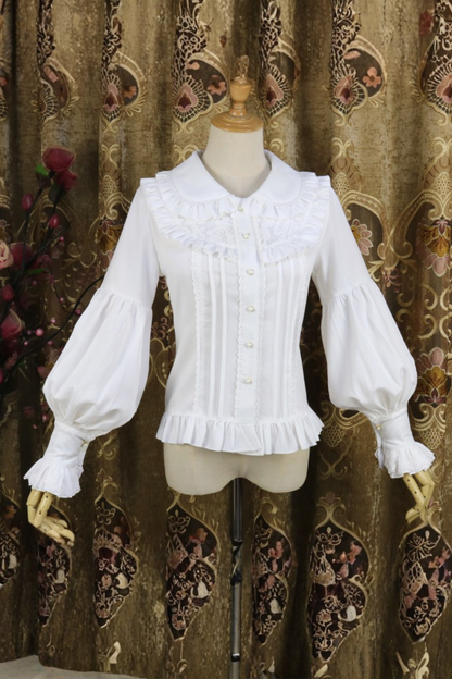 Chiffon Retro Doll Collar Blouse