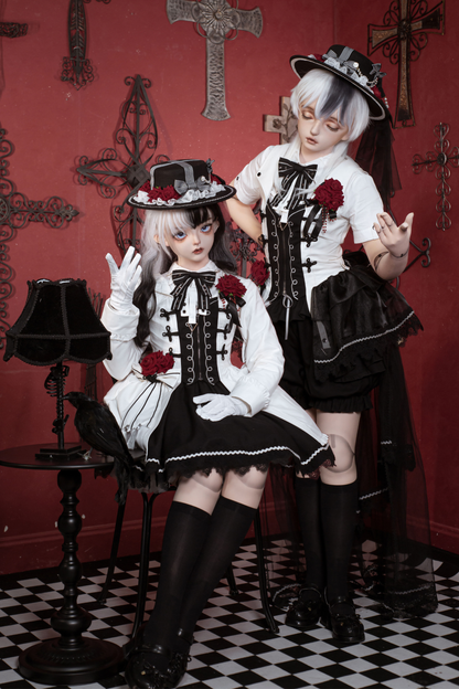 ダークローズゴシックプリンセスロリータセット+ダークローズゴシックプリンスロリータセット