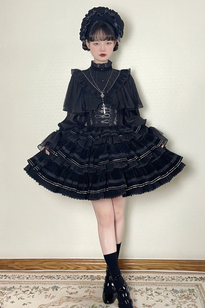 【予約商品】ロリータシャツ+フィッシュボーンスカート