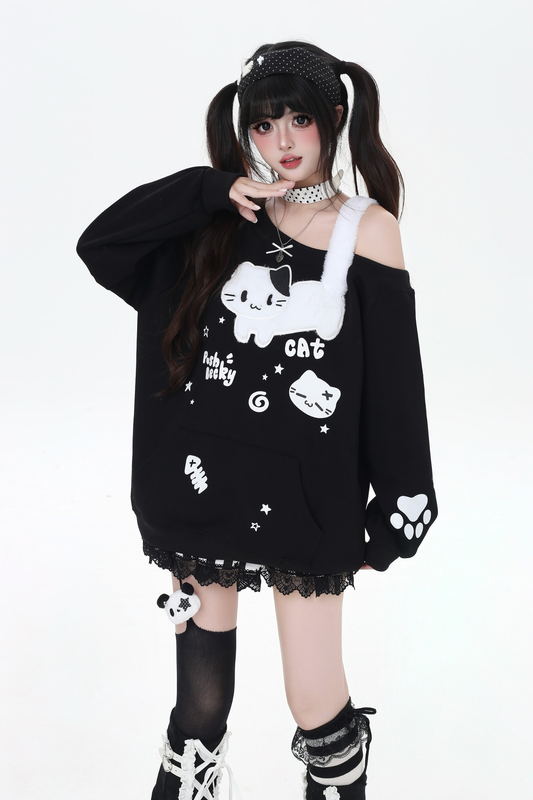 キャットワンショルダートップス