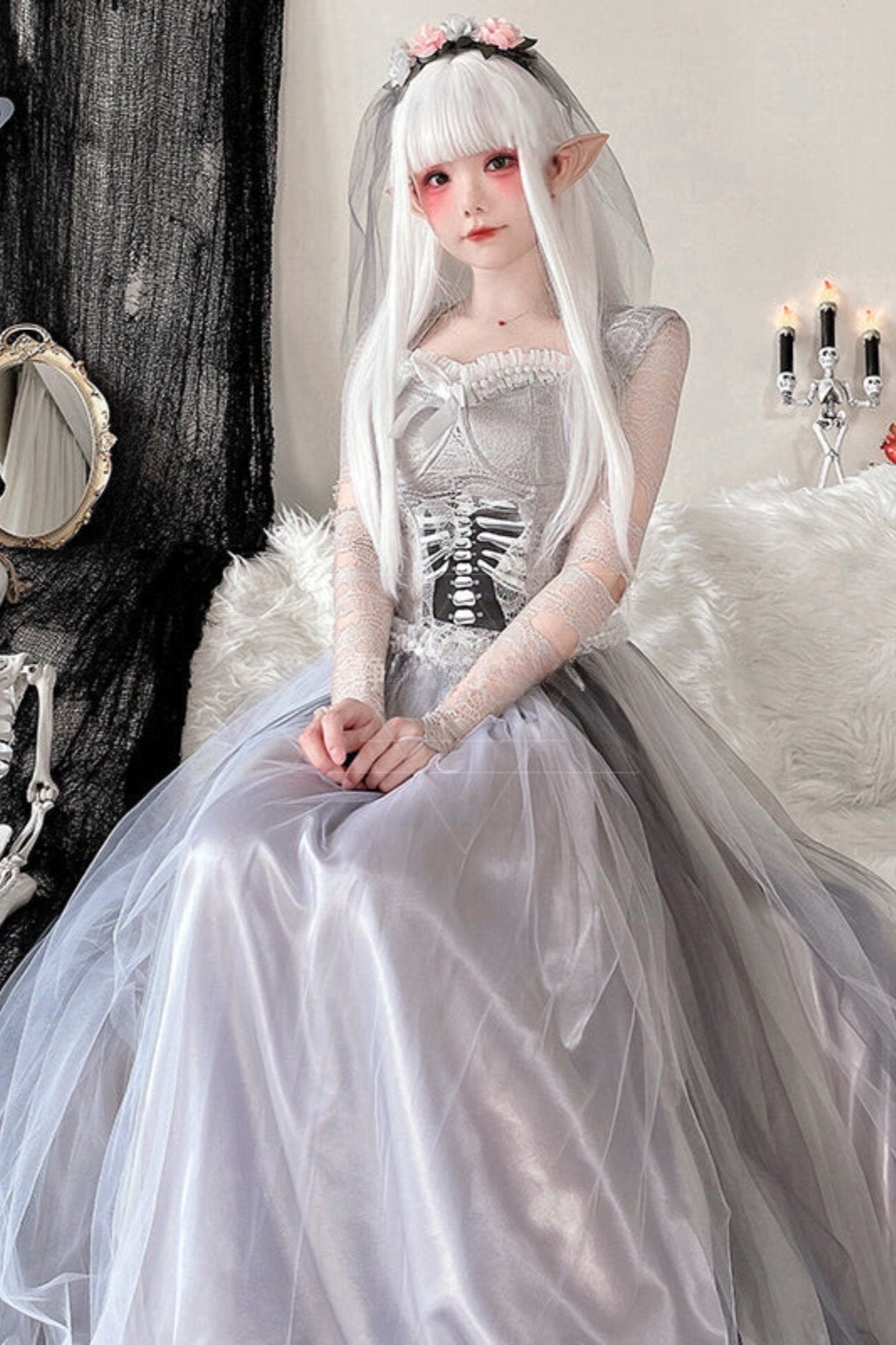 Ghost Bride Zombie Masquerade Dress