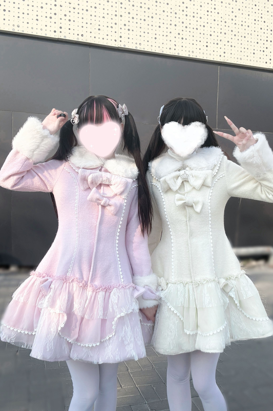 ガーリースノーリボンコート