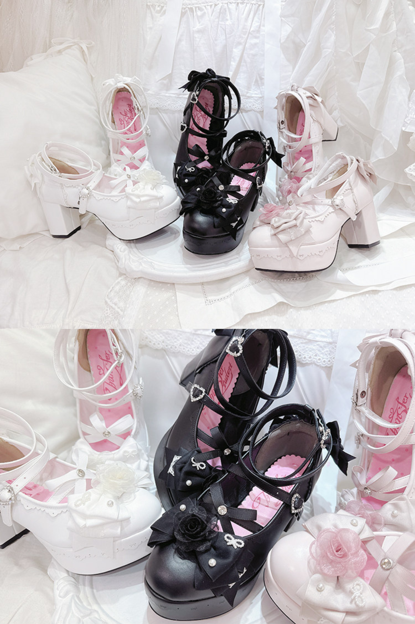 Blumen-Schleifen-Dance-Lolita-Absätze