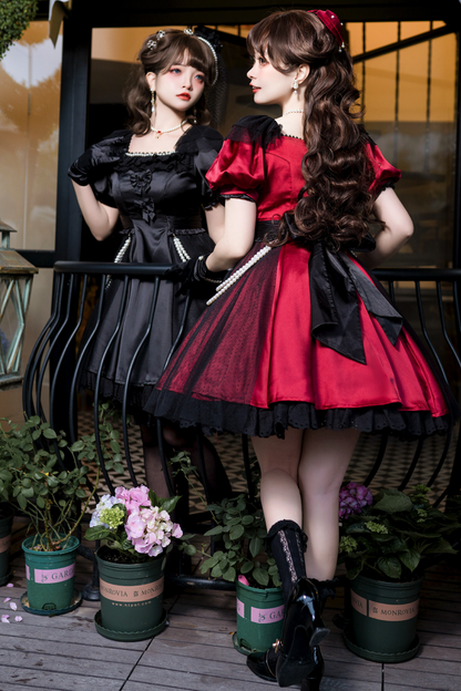 Mystery Chic Girly Ribbon Dress + Accessories