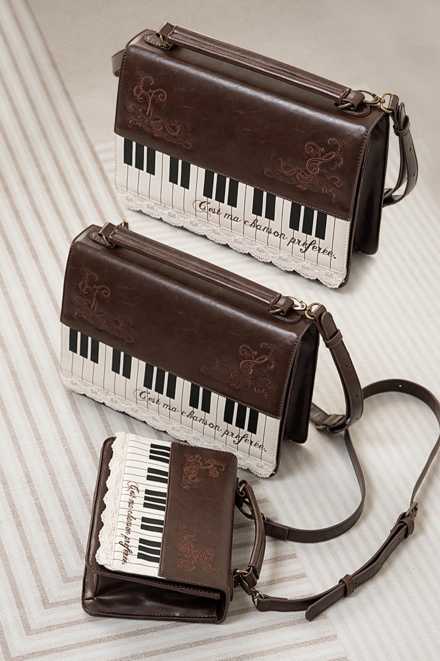 文学ピアノショルダーバッグ