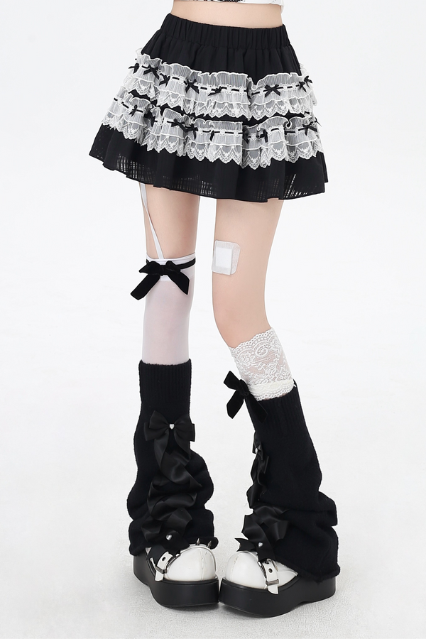 レース地雷デザインケーキスカート