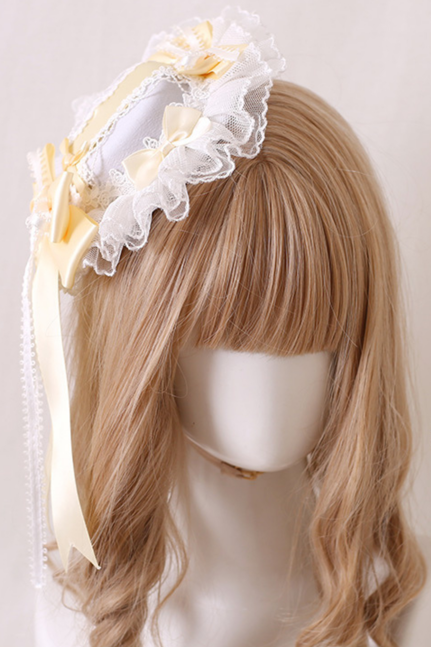 Milk Yellow Silk Satin Ballet Lolita Hair Accessories
