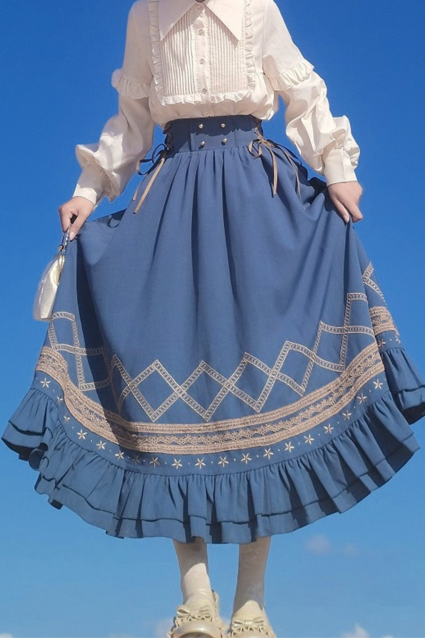 クラシカルレトロフレアロリータスカート