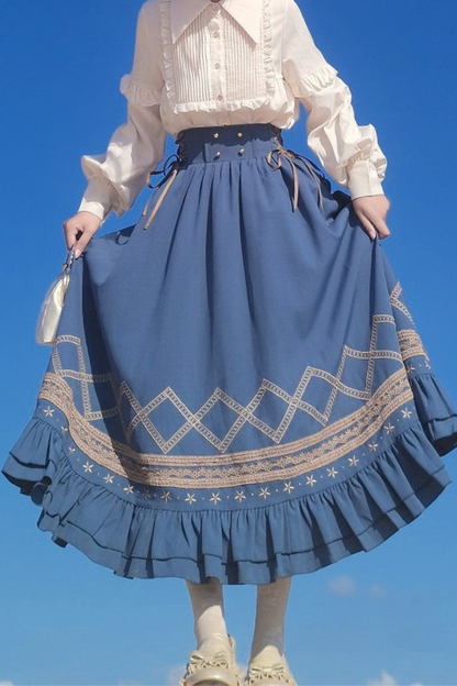 クラシカルレトロフレアロリータスカート