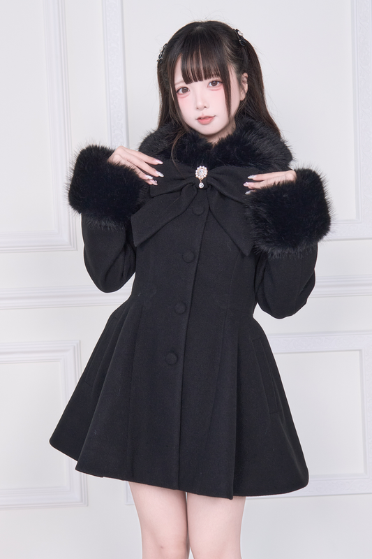 ビッグリボンフレアコート