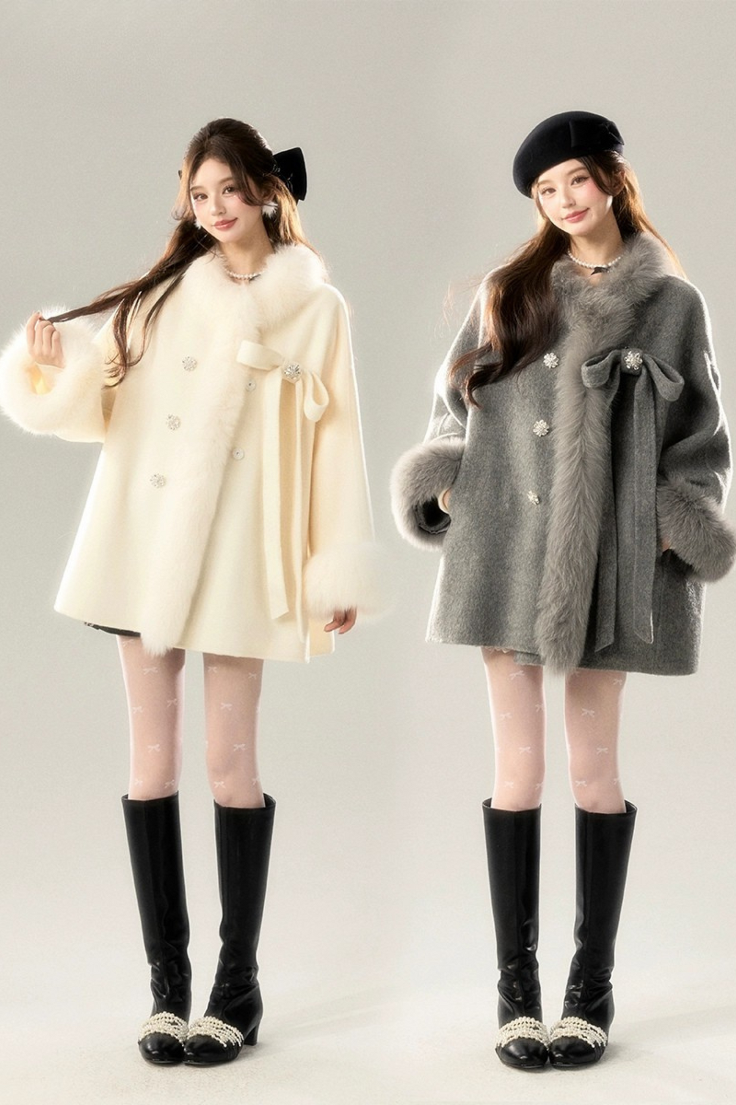 Fox Fur Sweet Bow Coat