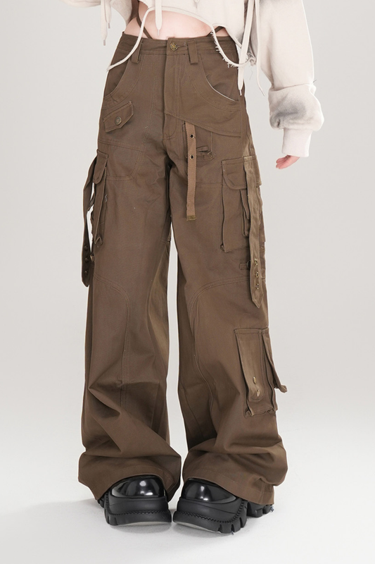 Retro Low Waist Cargo Pants