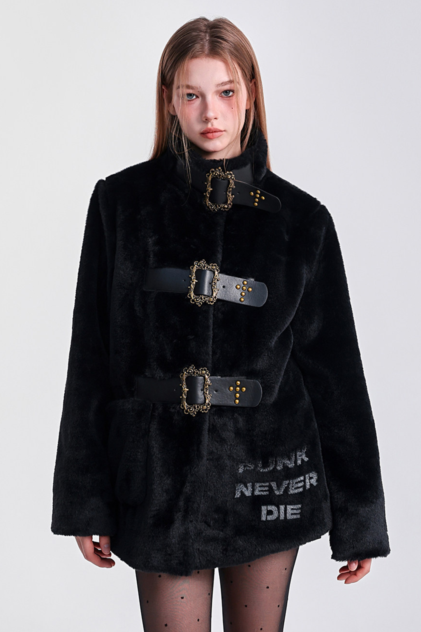 リベットカーブドスタンドカラコート