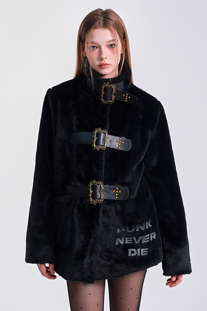 リベットカーブドスタンドカラコート